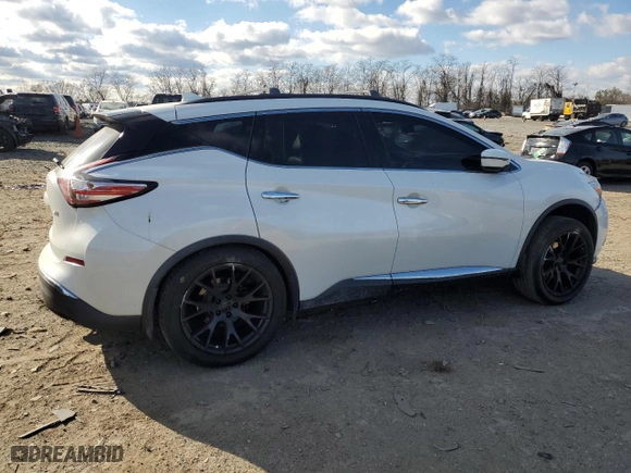 2017 Nissan Murano SV with VIN 5N1AZ2MG6HN125060, listed as a Copart auction lot 84016414 with 132,136 mi miles and Salvage Title. Bid and sale history available at carsss.com. Image 3.