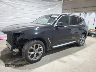 2022 BMW X3 xDrive30i with VIN 5UX53DP01N9M07451, listed as a Copart auction lot 45893785 with 36,661 mi miles and Salvage Title. Bid and sale history available at DreamBid. Image 1.