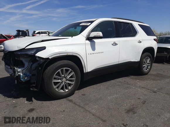2023 Chevrolet Traverse LT Cloth with VIN 1GNERGKW6PJ303351, listed as a Copart auction lot 54703985 with 28,887 mi miles and Salvage title. Bid and sale history available at DreamBid. Image 1.