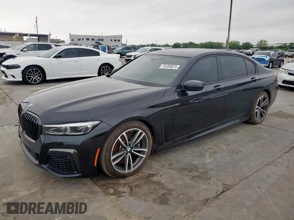 2022 BMW 7 Series 750i xDrive with VIN WBA7U2C0XNCH51378, listed as a Copart auction lot 54385875 with 23,990 mi miles and Clean Title. Bid and sale history available at carsss.com. Image 1.