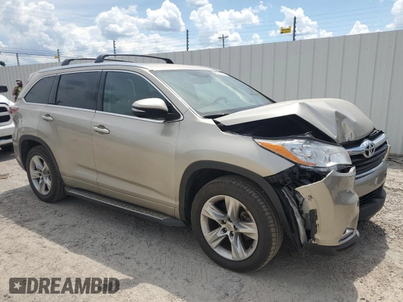 2014 Toyota Highlander Limited with VIN 5TDYKRFHXES037401, listed as a Copart auction lot 63814895 with 156,508 mi miles and Clean title. Bid and sale history available at DreamBid. Image 4.