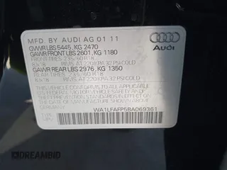 2011 Audi Q5 Premium Plus with VIN WA1LFAFP5BA069361, listed as a IAAI auction lot 42134778 with 114,036 mi miles and . Bid and sale history available at DreamBid. Image 9.