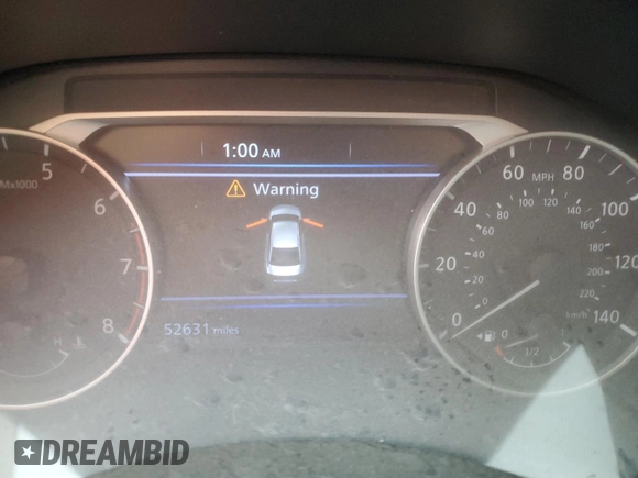 2019 Nissan Altima SR with VIN 1N4BL4CV0KC197015, listed as a Copart auction lot 49549033 with 52,631 mi miles and Salvage Title. Bid and sale history available at DreamBid. Image 9.