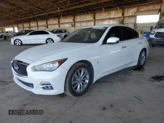 2014 Infiniti Q50 with VIN JN1BV7AP4EM676808, listed as a Copart auction lot 89165035 with 125,183 mi miles and Salvage Title. Bid and sale history available at carsss.com. Image 1.