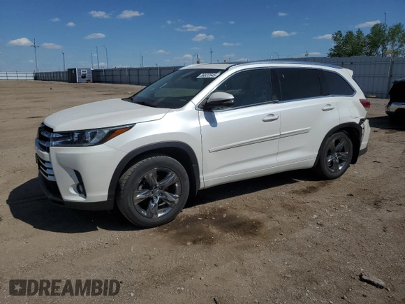 2018 Toyota Highlander Limited with VIN 5TDDZRFH8JS806840, listed as a Copart auction lot 56833545 with 100,833 mi miles and Salvage title. Bid and sale history available at DreamBid. Image 1.