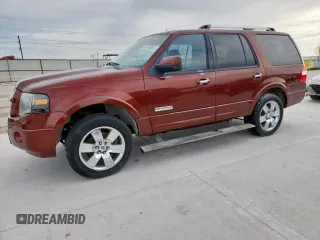 2008 Ford Expedition Limited с VIN 1FMFU19558LA11326, выставлен на аукционе Copart как лот 63147555 с пробегом 288 813 миль миль и Чистый • Clean title. История ставок и продаж доступна на DreamBid. Изображение 1.