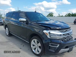 2024 Ford Expedition Max Platinum with VIN 1FMJK1L83REA26576, listed as a IAAI auction lot 42216188 with 9,005 mi miles and . Bid and sale history available at DreamBid. Image 1.