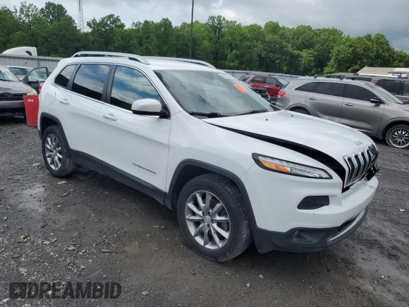 2018 Jeep Cherokee Limited with VIN 1C4PJMDB9JD520660, listed as a Copart auction lot 60024765 with 87,894 mi miles and Salvage title. Bid and sale history available at DreamBid. Image 4.