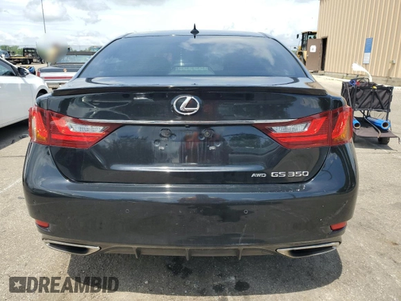 2014 Lexus GS 350 with VIN JTHCE1BL1E5020262, listed as a Copart auction lot 59817665 with 128,205 mi miles and Salvage title. Bid and sale history available at DreamBid. Image 6.