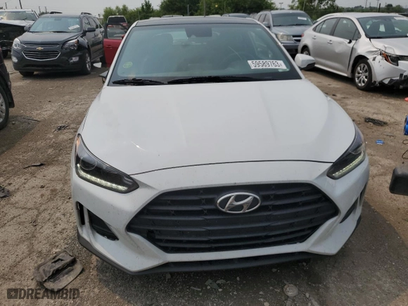 2020 Hyundai Veloster 2.0 with VIN KMHTG6AFXLU020800, listed as a Copart auction lot 59589763 with 73,367 mi miles. Bid and sale history available at carsss.com. Image 5.