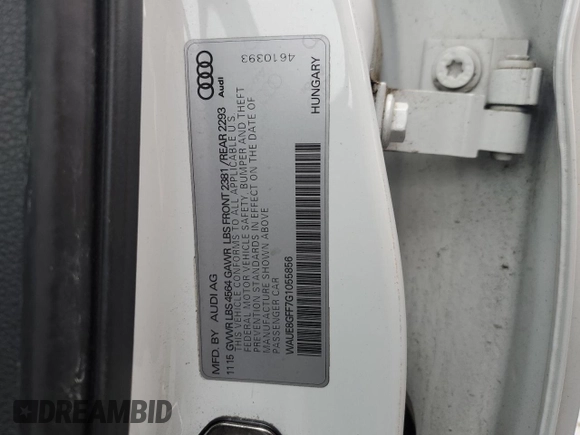 2016 Audi A3 Premium Plus z VIN WAUE8GFF7G1055856, wystawiony jako Copart lot #89359215 z przebiegiem 137 704 mil mil oraz Szkoda całkowita • Salvage title. Historia ofert i sprzedaży dostępna na DreamBid. Obrazek 12.