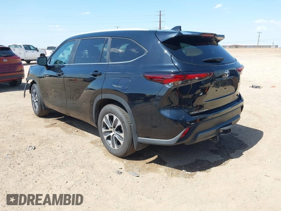 2024 Toyota Highlander LE with VIN 5TDKDRBH7RS540914, listed as a IAAI auction lot 42552324 with 20,487 mi miles and . Bid and sale history available at DreamBid. Image 3.