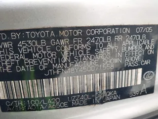 2005 Lexus SC 430 z VIN JTHFN48Y450071558, wystawiony jako IAAI lot #41939636 z przebiegiem 158 402 mil mil oraz . Historia ofert i sprzedaży dostępna na DreamBid. Obrazek 9.