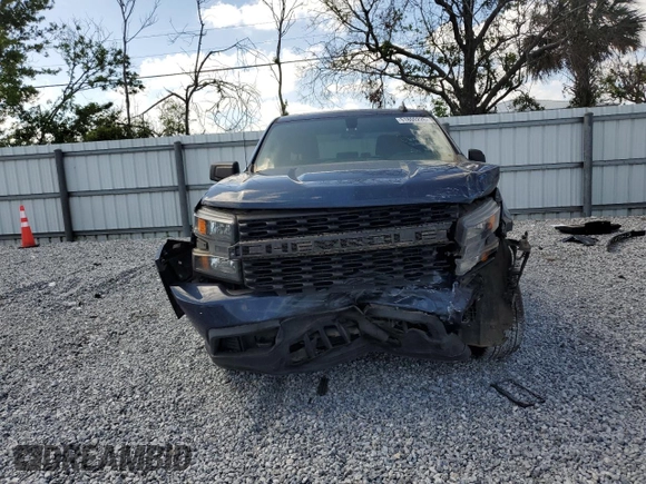 2021 Chevrolet Silverado 1500 Custom with VIN 1GCPWBEK6MZ206489, listed as a Copart auction lot 51800235 with 75,254 mi miles and Salvage Title. Bid and sale history available at DreamBid. Image 5.