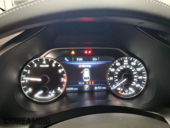 2023 Nissan Murano SV z VIN 5N1AZ2BS7PC101125, wystawiony jako Copart lot #53111325 z przebiegiem 16 590 mil mil oraz Szkoda całkowita • Salvage title. Historia ofert i sprzedaży dostępna na DreamBid. Obrazek 9.