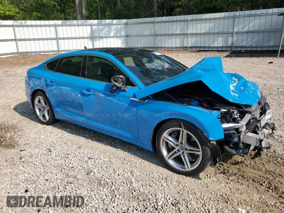 2022 Audi A5 Sportback S line Premium with VIN WAUDACF58NA008476, listed as a Copart auction lot 67375924 with 61,240 mi miles and Salvage Title. Bid and sale history available at carsss.com. Image 4.