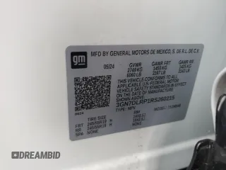 2024 Chevrolet Equinox EV LT z VIN 3GN7DLRP1RS260215, wystawiony jako Copart lot #56477025 z przebiegiem 7370 mil mil oraz Szkody całkowita. Historia ofert i sprzedaży dostępna na DreamBid. Obrazek 14.