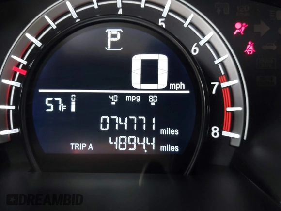 2019 Honda CR-V LX with VIN 2HKRW6H30KH208392, listed as a IAAI auction lot 41795592 with 74,771 mi miles. Bid and sale history available at carsss.com. Image 16.