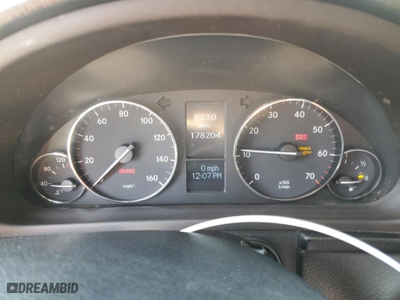 2007 Mercedes-Benz C-Class 2.5L Sport with VIN WDBRF52H37A926207, listed as a Copart auction lot 48433035 with 178,204 mi miles and Salvage Title. Bid and sale history available at carsss.com. Image 9.