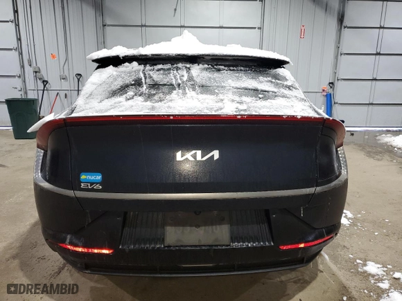 2022 Kia EV6 Wind with VIN KNDC3DLC3N5039189, listed as a Copart auction lot 44153715 with 57,897 mi miles and Salvage Title. Bid and sale history available at carsss.com. Image 6.