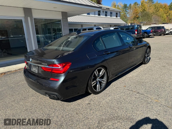 2016 BMW 7 Series 750i with VIN WBA7F0C53GGM20435, listed as a Copart auction lot 84705394 with 186,227 mi miles and Clean Title. Bid and sale history available at carsss.com. Image 4.