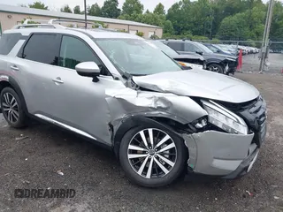 2024 Nissan Pathfinder Platinum with VIN 5N1DR3DJXRC298866, listed as a IAAI auction lot 42607262 with 4,683 mi miles and . Bid and sale history available at DreamBid. Image 6.