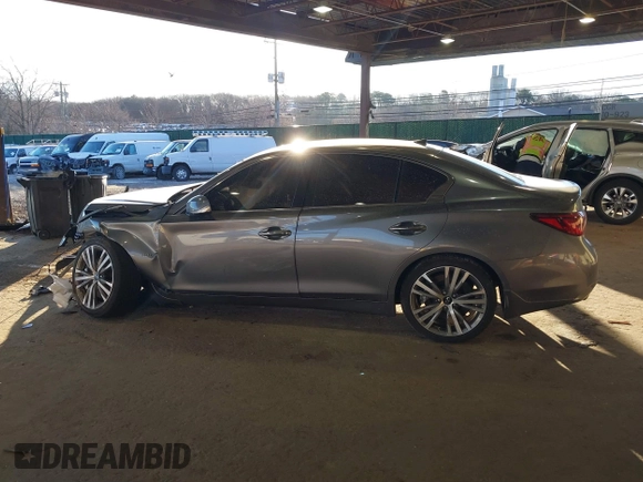 2020 Infiniti Q50 3.0t SPORT with VIN JN1EV7AR2LM252815, listed as a IAAI auction lot 41251310 with 48,117 mi miles. Bid and sale history available at carsss.com. Image 14.