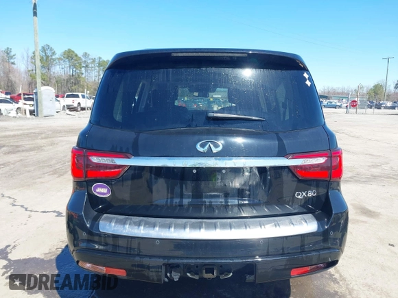 2019 Infiniti QX80 Luxe with VIN JN8AZ2NE1K9234497, listed as a IAAI auction lot 41833481 with 126,754 mi miles and . Bid and sale history available at DreamBid. Image 17.