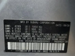 2021 Subaru Impreza with VIN 4S3GKAB66M3600445, listed as a Copart auction lot 50998155 with 31,337 mi miles and Salvage title. Bid and sale history available at DreamBid. Image 12.