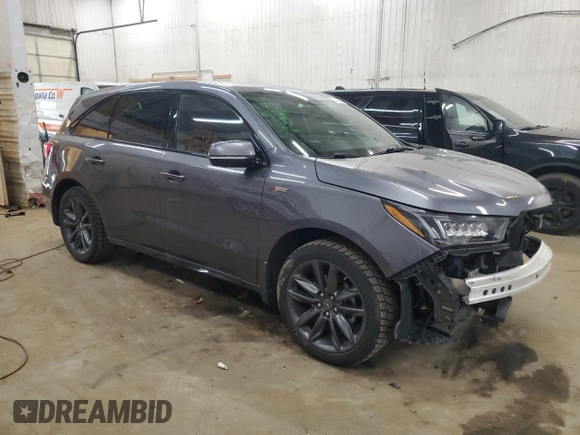 2019 Acura MDX w/Technology/A-Spec Pkg with VIN 5J8YD4H09KL006353, listed as a Copart auction lot 48789335 with 52,261 mi miles and Salvage Title. Bid and sale history available at carsss.com. Image 4.