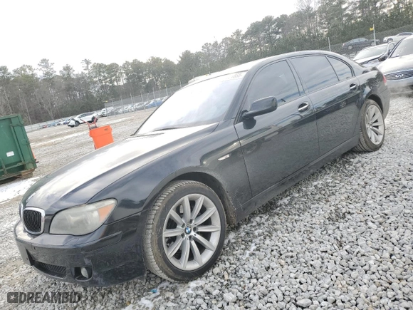 2008 BMW 7 Series 750Li with VIN WBAHN83508DT83398, listed as a Copart auction lot 41771855 with 182,664 mi miles and Salvage Title. Bid and sale history available at carsss.com. Image 1.