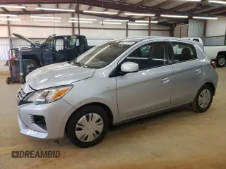 2022 Mitsubishi Mirage ES z VIN ML32AUHJ5NH006012, wystawiony jako Copart lot #54211375 z przebiegiem 49 521 mil mil oraz Szkoda całkowita • Salvage title. Historia ofert i sprzedaży dostępna na DreamBid. Obrazek 1.