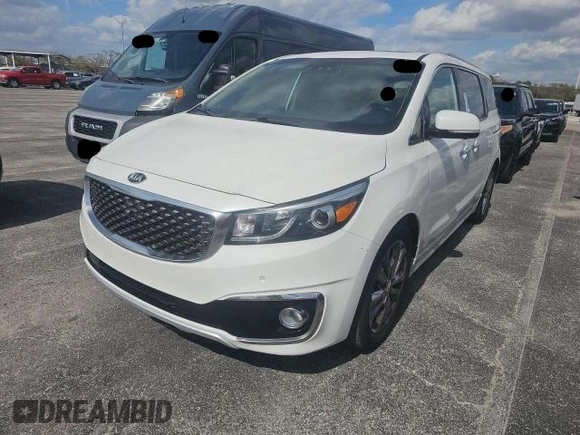 2016 Kia Sedona SX-L with VIN KNDME5C14G6185620, listed as a Copart auction lot 48830215 with 165,474 mi miles and Clean Title. Bid and sale history available at carsss.com. Image 2.
