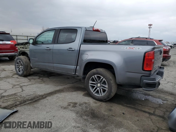 2021 Chevrolet Colorado 4WD Work Truck with VIN 1GCGTBEN9M1193206, listed as a Copart auction lot 82098144 with 66,122 mi miles and Salvage title. Bid and sale history available at DreamBid. Image 2.