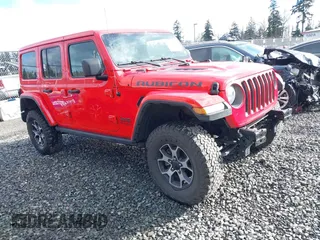 2021 Jeep Wrangler Unlimited Rubicon with VIN 1C4HJXFG2MW870560, listed as a IAAI auction lot 41788600 with 50,385 mi miles. Bid and sale history available at carsss.com. Image 1.