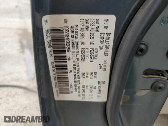 2005 Chrysler Pacifica Touring with VIN 2C8GF68425R262668, listed as a Copart auction lot 53705685 with 235,936 mi miles and Salvage Title. Bid and sale history available at DreamBid. Image 13.