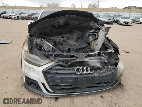 2020 Audi A8 L with VIN WAU8EAF83LN005169, listed as a Copart auction lot 46799864 with 0 mi miles and Salvage Title. Bid and sale history available at carsss.com. Image 5.