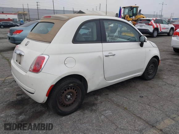 2012 FIAT 500 Pop with VIN 3C3CFFDR7CT120509, listed as a IAAI auction lot 42042059 with 116,805 mi miles. Bid and sale history available at carsss.com. Image 4.
