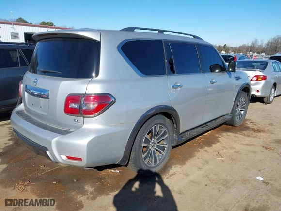 2019 Nissan Armada SL with VIN JN8AY2NDXK9085369, listed as a IAAI auction lot 41265930 with 1 mi miles. Bid and sale history available at carsss.com. Image 4.