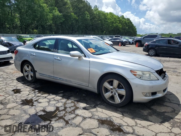 2011 Lexus LS 460 with VIN JTHBL5EF6B5105009, listed as a Copart auction lot 56377035 with 99,513 mi miles and Salvage title. Bid and sale history available at DreamBid. Image 4.