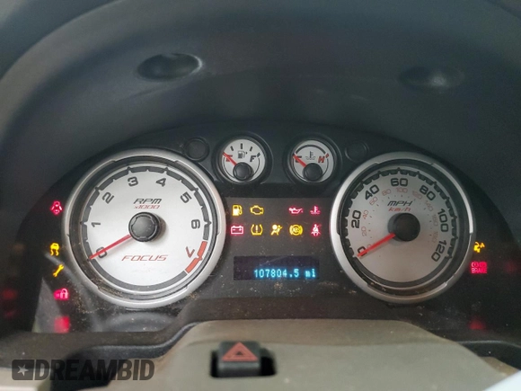 2008 Ford Focus SE with VIN 1FAHP35N98W184583, listed as a Copart auction lot 63604564 with 107,804 mi miles and Salvage Title. Bid and sale history available at carsss.com. Image 9.