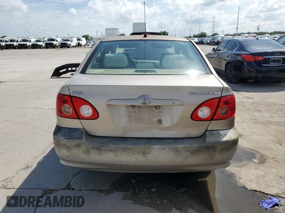 2006 Toyota Corolla CE with VIN 1NXBR32E96Z598384, listed as a Copart auction lot 58246905 with 199,997 mi miles and Salvage title. Bid and sale history available at DreamBid. Image 6.