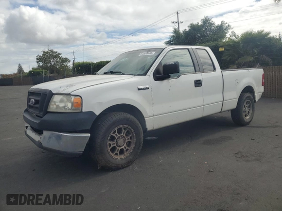 2005 Ford F-150 STX with VIN 1FTRX12W15FB65991, listed as a Copart auction lot 54858525 with 281,477 mi miles and Salvage Title. Bid and sale history available at carsss.com. Image 1.