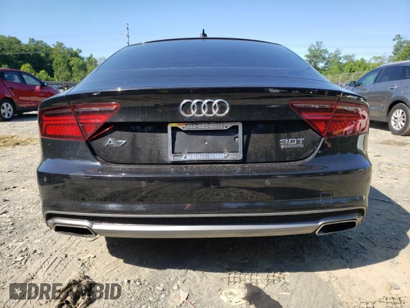 2017 Audi A7 Prestige with VIN WAU22AFC9HN028255, listed as a Copart auction lot 61377564 with 82,312 mi miles and Salvage Title. Bid and sale history available at carsss.com. Image 6.