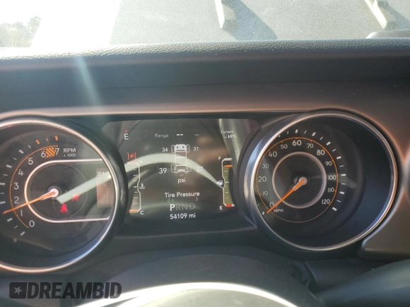 2020 Jeep Wrangler Unlimited Willys z VIN 1C4HJXDN0LW237426, wystawiony jako Copart lot #47174005 z przebiegiem 54 109 mil mil oraz Szkoda całkowita • Salvage title. Historia ofert i sprzedaży dostępna na DreamBid. Obrazek 9.