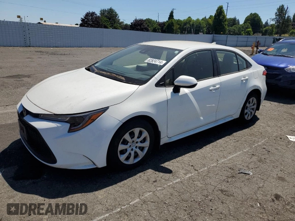 2022 Toyota Corolla LE with VIN JTDEPMAE7N3024062, listed as a Copart auction lot 62824714 with 20,027 mi miles and Salvage Title. Bid and sale history available at carsss.com. Image 1.