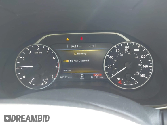 2017 Nissan Maxima SV with VIN 1N4AA6AP9HC442677, listed as a IAAI auction lot 42756818 with 91,287 mi miles and . Bid and sale history available at DreamBid. Image 7.