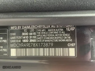 2008 Mercedes-Benz G-Class 5.0L with VIN WDCYR49E78X173879, listed as a Copart auction lot 52256605 with 86,992 mi miles and Clean Title. Bid and sale history available at carsss.com. Image 10.