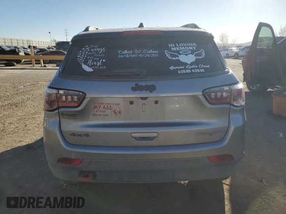2019 Jeep Compass Trailhawk with VIN 3C4NJDDB8KT748104, listed as a Copart auction lot 87059844 with 112,934 mi miles and Salvage Title. Bid and sale history available at carsss.com. Image 6.