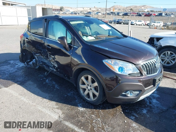 2016 Buick Encore Leather with VIN KL4CJGSBXGB616816, listed as a IAAI auction lot 41048018 with 83,047 mi miles. Bid and sale history available at carsss.com. Image 1.
